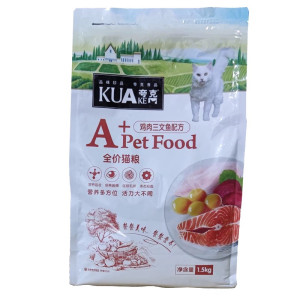 
Quark Cat Food A+ Adult Cats and Kittens Universal Blue Cat Ragdoll Stray Cat Ocean Fish Flavor Picky Cat Main Food 1.5kg