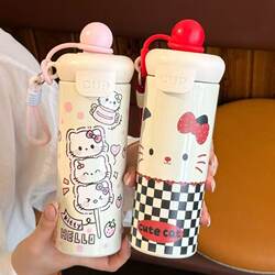 Large-Capacity Katie's New Insulated Cup, High-Looking Water Cup for Girls, Portable Stainless Steel Cup, Student Insulated Water Cup