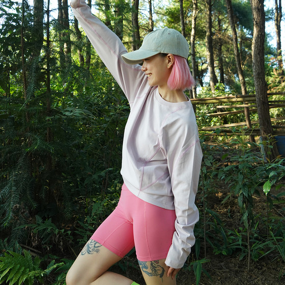 
<Urban Concentration>Outdoor Sports Hiking Mountaineering Quick Dry Clothes Printed Long Sleeve T-shirt Sunscreen Bottom Men's and Women's Style