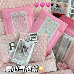 Thickened Pink Bubble Bag Co-Extruded Film Bubble Envelope Bubble Packaging Bag Guka Small Card Mobile Phone Case Bubble Wrap and Waterproof