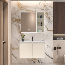 304 Stainless Steel Bathroom Cabinet with Integrated Ceramic Basin, Bathroom Sink, Washbasin Cabinet Set