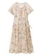Cuty customization Japanese cute lamb with gorgeous prints, simple version of small flying sleeve dress
