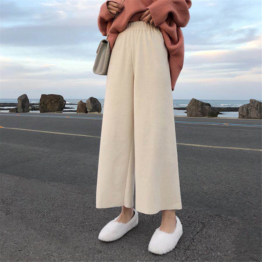 适合90后的百搭杏色怪味少女直筒裤