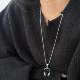 
Hip-hop fashion music headphones pendant long necklace for women, old retro sweater chain male couple