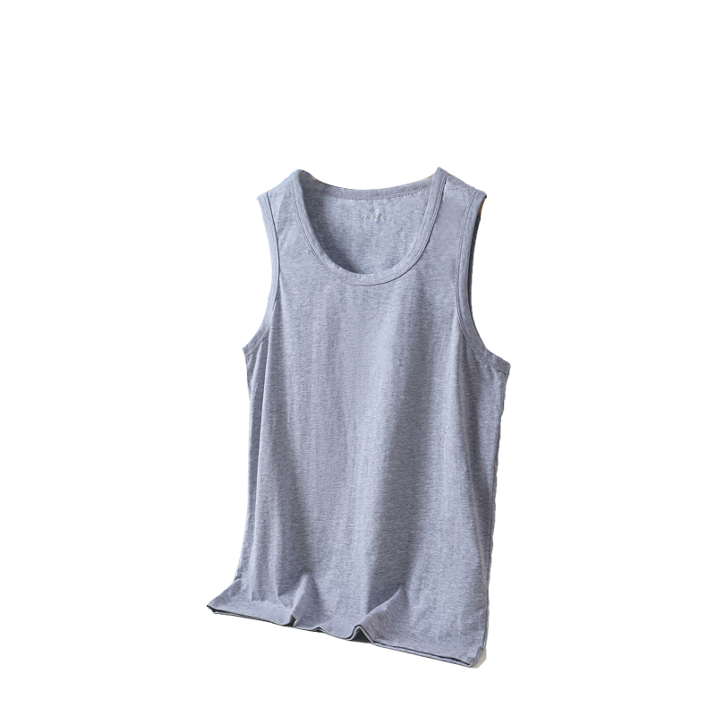 
Arctic velvet men's vest pure cotton summer men's wide shoulder sports sweat-absorbing white inner bottom sweatshirt