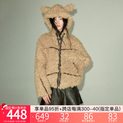 Diddi Moda Original Design Rabbit Ears Antelope Roll Environmentally Friendly Fur Fur Coat For Women 2023 Winter Style
