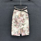 
Chinese style slit elegant Hong Kong style skirt for women 2025 summer new printed high waist mid-length hip jeans skirt