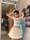 CCKOK Creamy apricot puffy gauze skirt short skirt summer age-reducing versatile pure a-line skirt