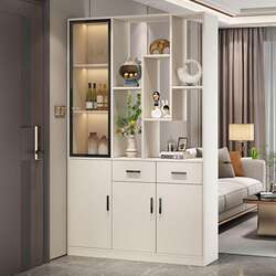 Solid Wood Entryway Cabinet, Screen Partition, Living Room Wine Cabinet Facing the Door, Simple Modern Integrated Shoe Cabinet, Wall-Mounted Cabinet
