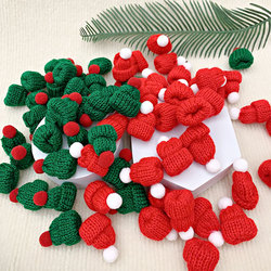 Christmas Decoration Plush Wool Hat Bottle Milk Tea Hat Christmas Color Pendant Mini Finger Hat Ornament