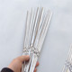 304 food grade stainless steel barbecue skewers, flat skewers, mutton skewers, round steel skewers, barbecue needles, commercial manufacturers