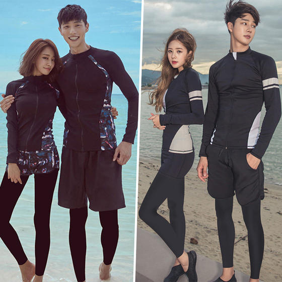 
Diving suits for women split long sleeves swimsuit couple trousers sun protection surfing swimsuit snorkeling suit jellyfish suit men