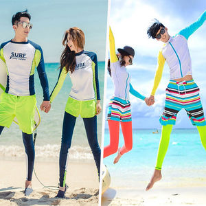 
High-end wetsuit suit two-piece swimsuit for women couple long-sleeved trousers sun protection swimsuit for men snorkeling and surfing