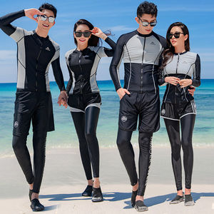 
Wetsuit women's long-sleeved two-piece couple's trousers sun protection quick-drying surfing swimsuit set snorkeling suit jellyfish suit