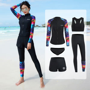 
Couple diving suits for women and men split long sleeves long trousers jellyfish suit snorkeling surfing swimsuit suit quick dry sun protection Korea