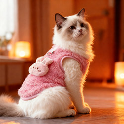2025 New Cat Clothes Autumn and Winter Warm Anti-Shedding Vest Pet Dog Bichon Kitten Devon Cat Clothing