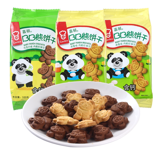 
Garden imitation bear-shaped BB bear biscuits 100g egg chocolate Children's Day snacks animal-shaped biscuits