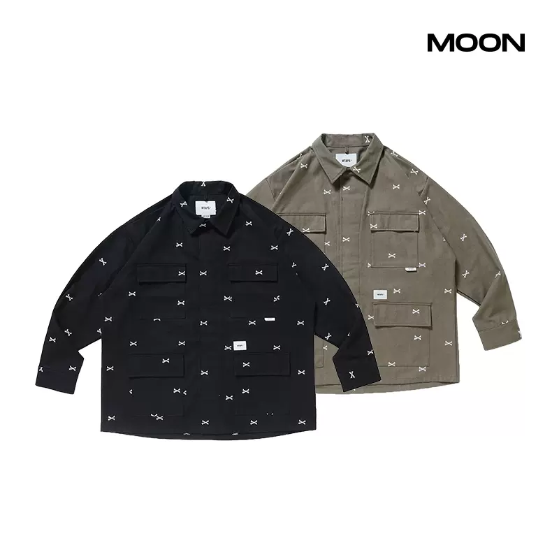 MOON现货WTAPS JUNGLE 01/LS/COTTON.OXFORD.TEXTILE骨头四袋22SS-Taobao