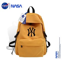 Nasa Korean Style Casual Canvas Backpack for Women, Lightweight High School and College Student Backpack, Large Capacity Backpack for Men, Trendy