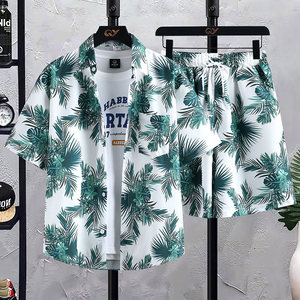 
Beach pants men's summer quick-drying loose large size swimming trunks beach vacation beach suit flower shorts outfit pants