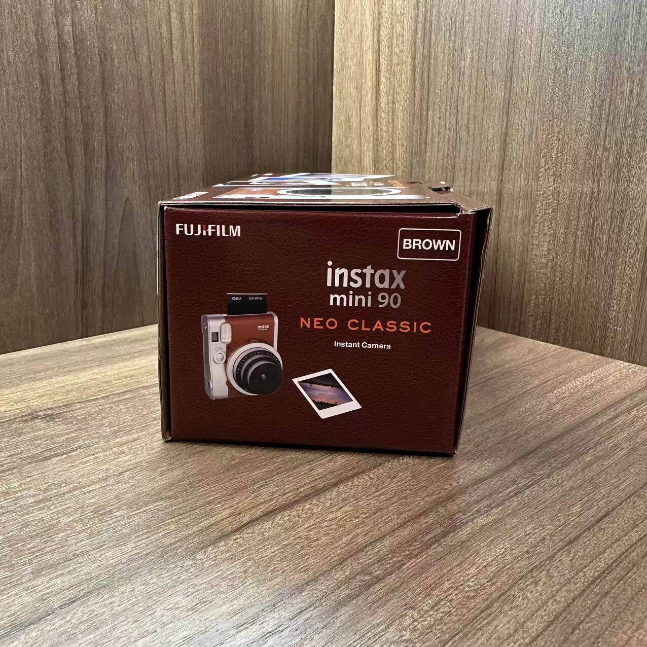 FUJIFILM INSTAX INSTANT MINI90 일회용 이미징 인스턴트 레트로 카메라 브라운-