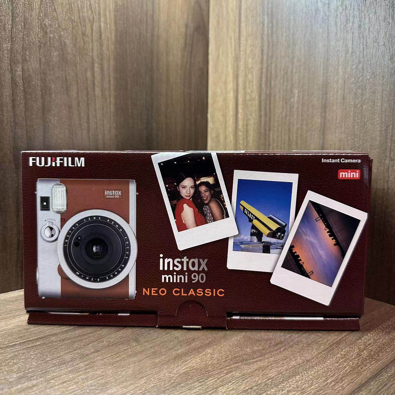 FUJIFILM INSTAX INSTANT MINI90 일회용 이미징 인스턴트 레트로 카메라 브라운-