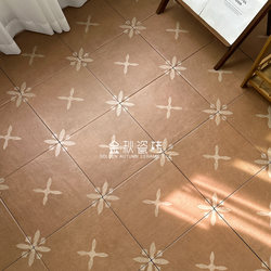 Retro Clay Art Tiles Kitchen Bathroom Restaurant Floor Tiles B&B Non-Slip Yard Balcony Tiles 300*300