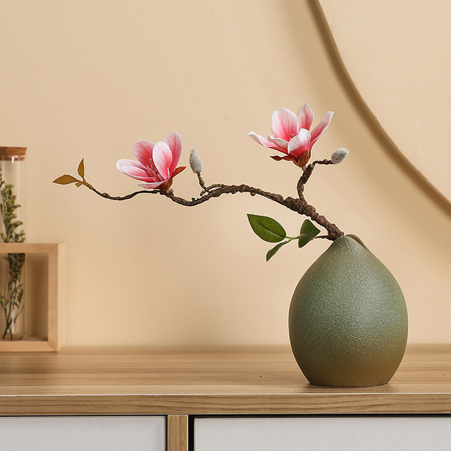 Office desktop flower bottle fake flower hydroponic dried flower ornaments decoration table home furnishings
