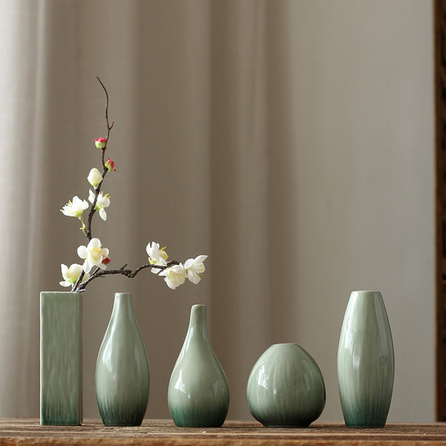 Nordic style simple ceramic vase ornaments living room home dining table decoration internet celebrity flower arrangement hydroponic plant small vase
