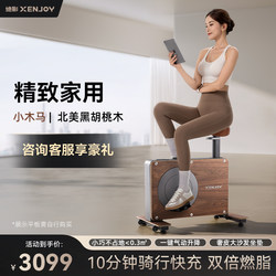 Jueying Small Wooden Horse Spinning Bike, Home Model, Small Indoor Silent Exercise Gym Equipment, Specially Designed for Weight Loss