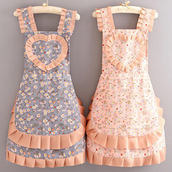 Beautiful Apron for Women, Fashionable and Stylish, Made of Pure Cotton, Bib for Adults, Suitable for Cooking at Home, 2025 New Model, Internet Celebrity Style