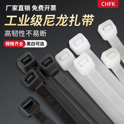 Plastic Nylon Cable Ties, Strong Cable Ties, Fixed Binding Straps, Self-Locking Buckle, Black and White Cable Ties