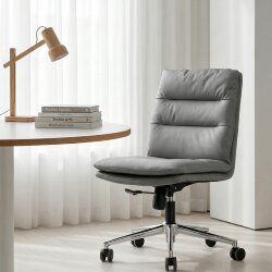 Comfortable Armless Office Chair, Computer Chair, Adjustable Swivel Chair, Front Desk Chair, Customer Chair, Negotiation Chair, Reception Chair, Conference Chair