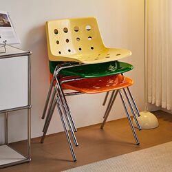 Cheese Chair, Vintage Hole Chair, Trendy Internet-Famous Restaurant, Coffee Shop, Dining Chair with Backrest, Makeup Stool