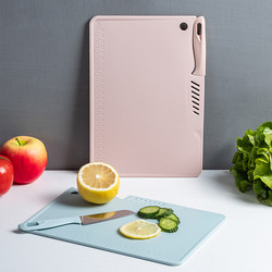 Cutting Board and Knife Set, Cutting Board with Fruit Knife, Household Plastic Cutting Board for Cutting Fruits, Baby Food Preparation Tool