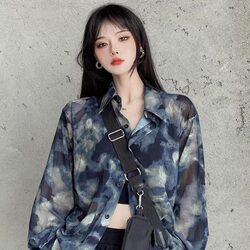 2026 New Style Tie-Dye Top, Printed Loose-Fitting Versatile Shirt with a Unique Design, Suitable as an Inner Layer or Outer Layer, Thin Jacket