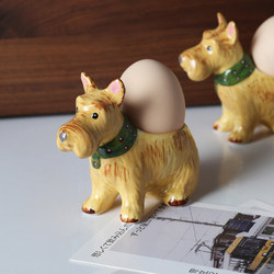 Huafu Creative Cute Puppy Egg Holder Ceramic Egg Cup Holder Practical Breakfast Egg Container Egg Rack Small Egg Cup