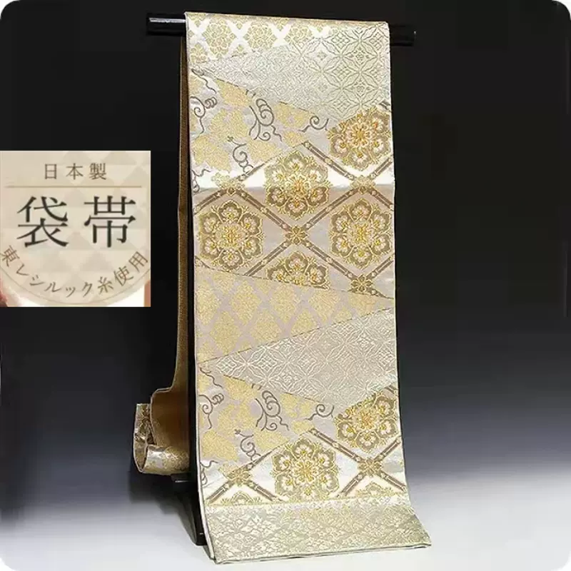 日本正装和服配件正绢袋带西阵织腰带着付手打花结太鼓结茶席桌旗-Taobao