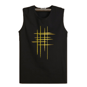 Sports vest men's sleeveless T -shirt breathable fitness bottoming basketball cut sleeve wide shoulder wide shoulder summer youth loose cotton
