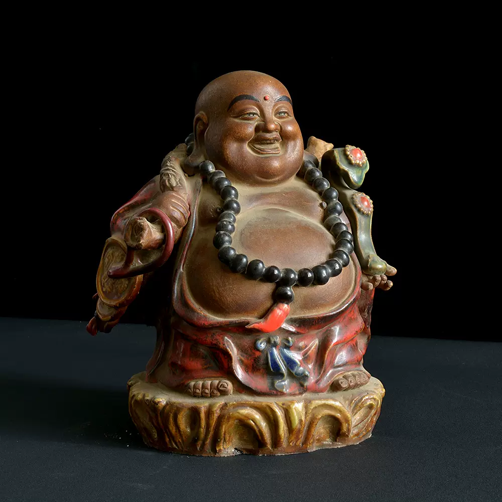 古銅製 中国古玩 時代物 坐像 全高約19cm 重量1000g 観音菩薩 如来