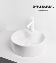 Nordic Round Countertop Washbasin Balcony Bathroom Home Ceramic Small Size Basin Hotel