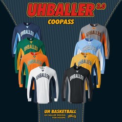 Uh3.0 Spliced Basketball Jersey Quick-Drying American Basketball T-Shirt Competition Training Sports Top High Elasticity Loose Long Sleeves
