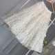 2024 autumn and winter new polka dot polka dot skirt for girls age-reducing mesh mid-length skirt elastic waist high waist heavy workmanship
