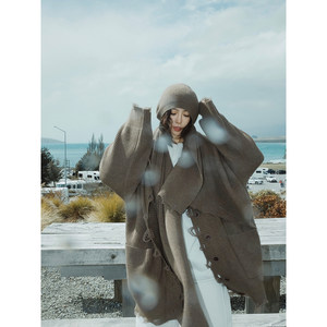 
MOERSHOP warm series urban ICON Australian wool design hole design sweater four-piece set