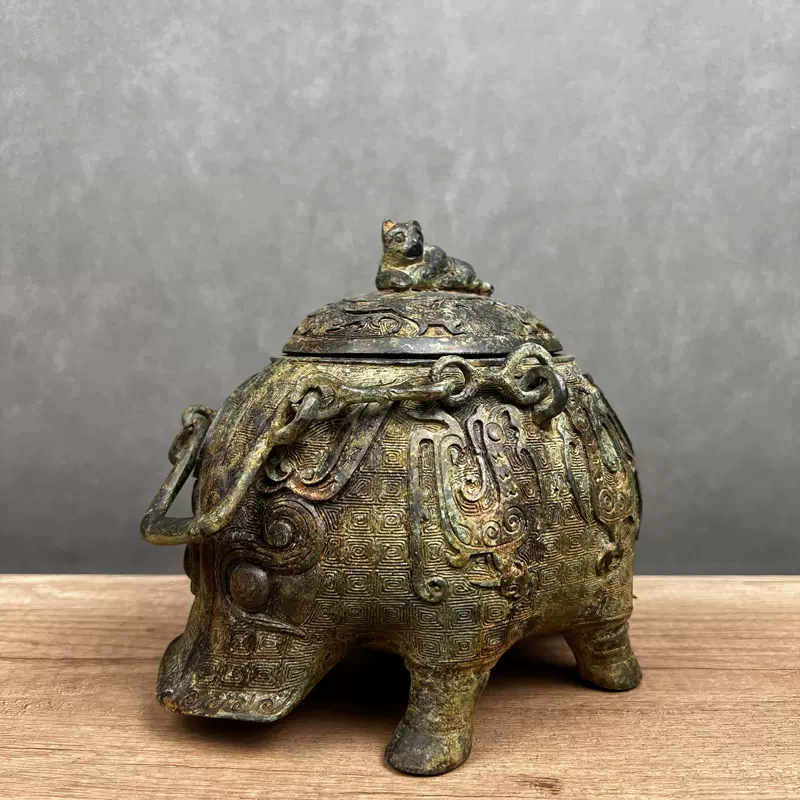 国内稀少★虎符 古代調兵用の証憑★ 清朝 雍正年製 青銅器置物 珍蔵 中国古玩 中国古美術 総長：12cm LZ-115