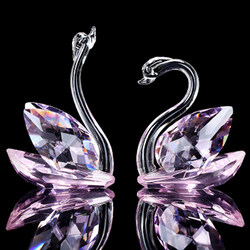 Crystal Swan Creative Living Room Entrance Decoration Tv Cabinet Wine Cabinet Showcase Home Decoration Girls Wedding Gift