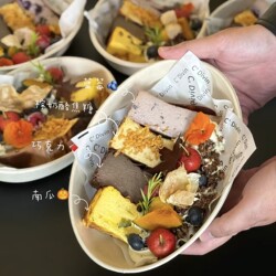 Disposable Pulp Oval Light Meal Salad Basque Cake Fruit Yogurt Ball Poplar Nectar Snack Takeaway Box