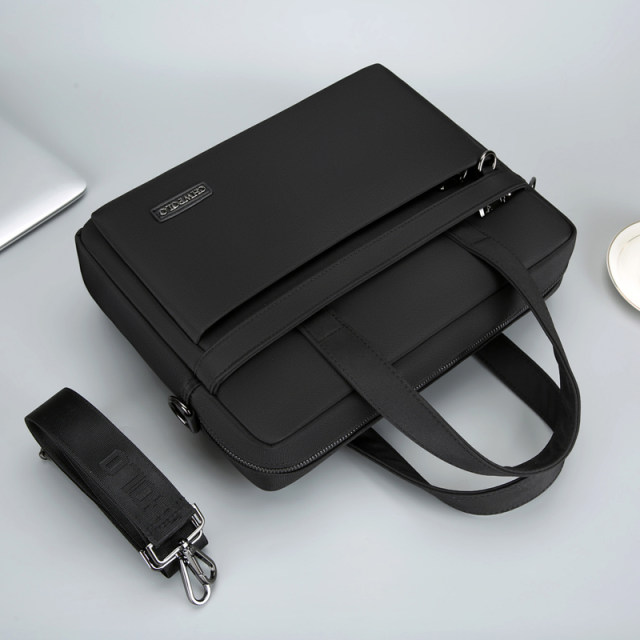 Paul men's portable briefcase large capacity A4 file computer business ...