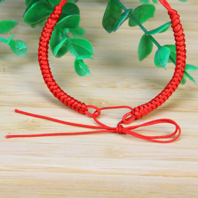 Adult baby infant child shock red rope diy self-tying gold jewelry ...