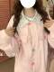 Dreaming Specialty Life Original American pink small floral denim jacket for women 2025 new autumn and winter loose design